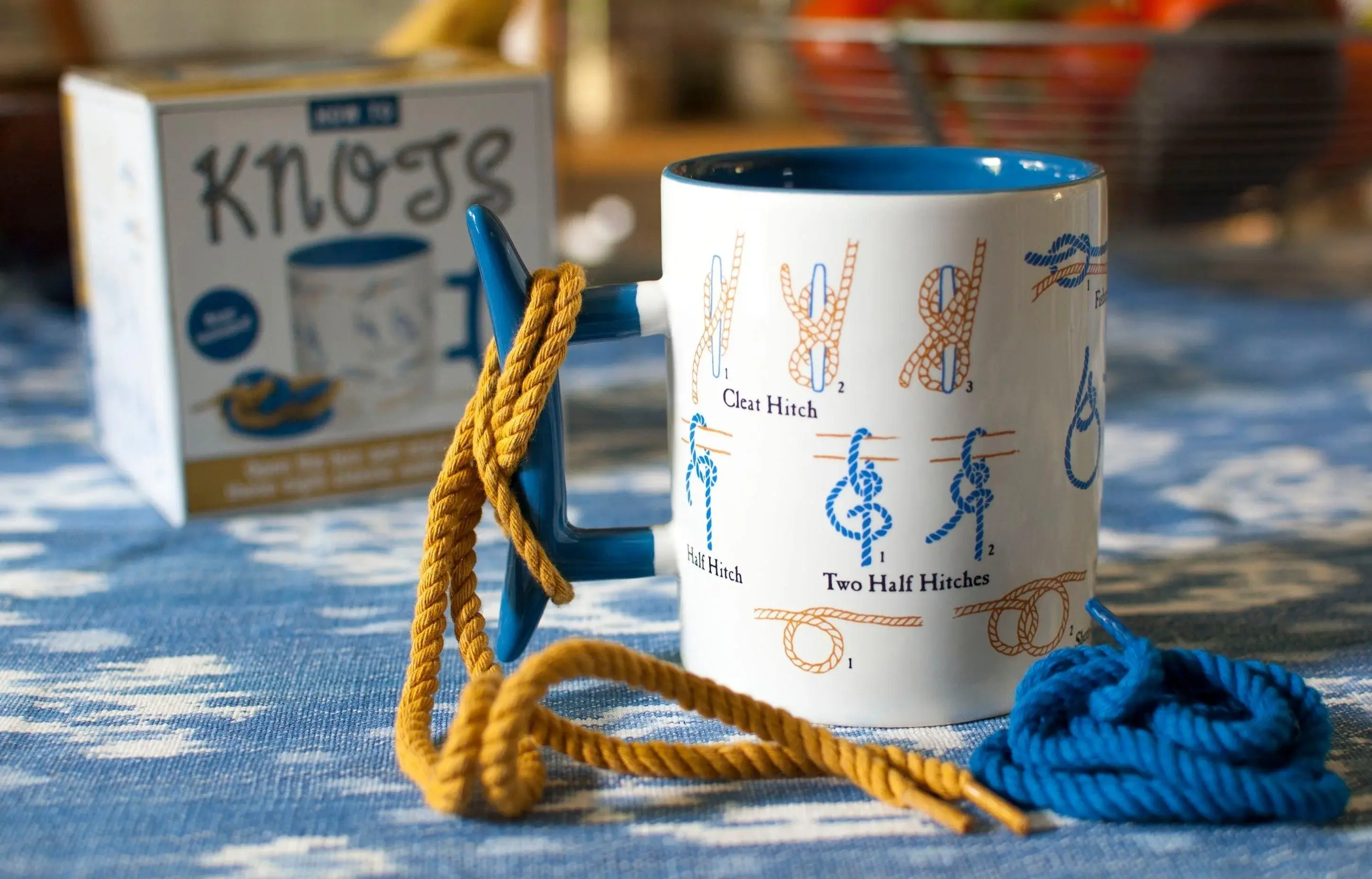 How to Tie Knots coffee mug with practice cord