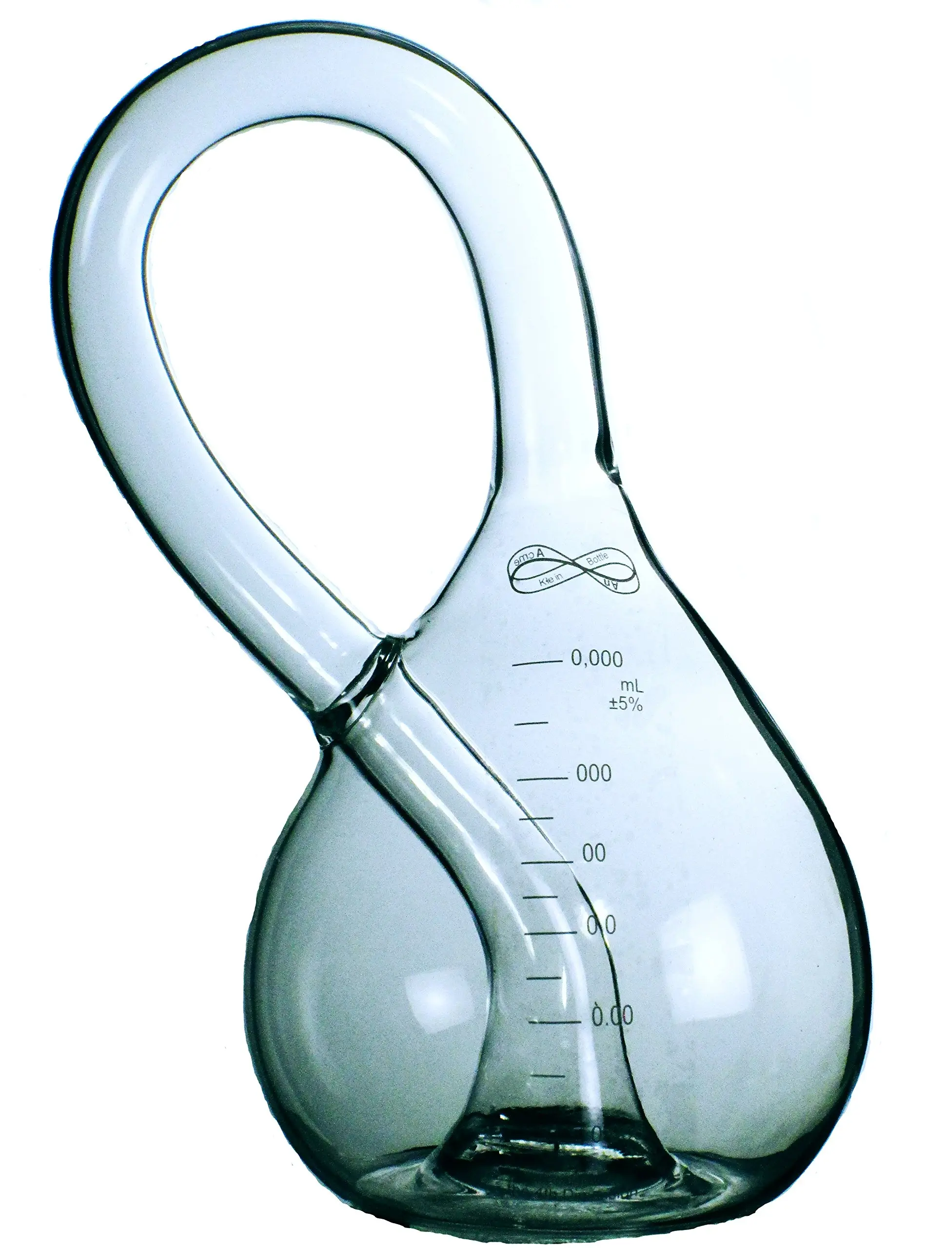 Hand-blown borosilicate glass Klein bottle