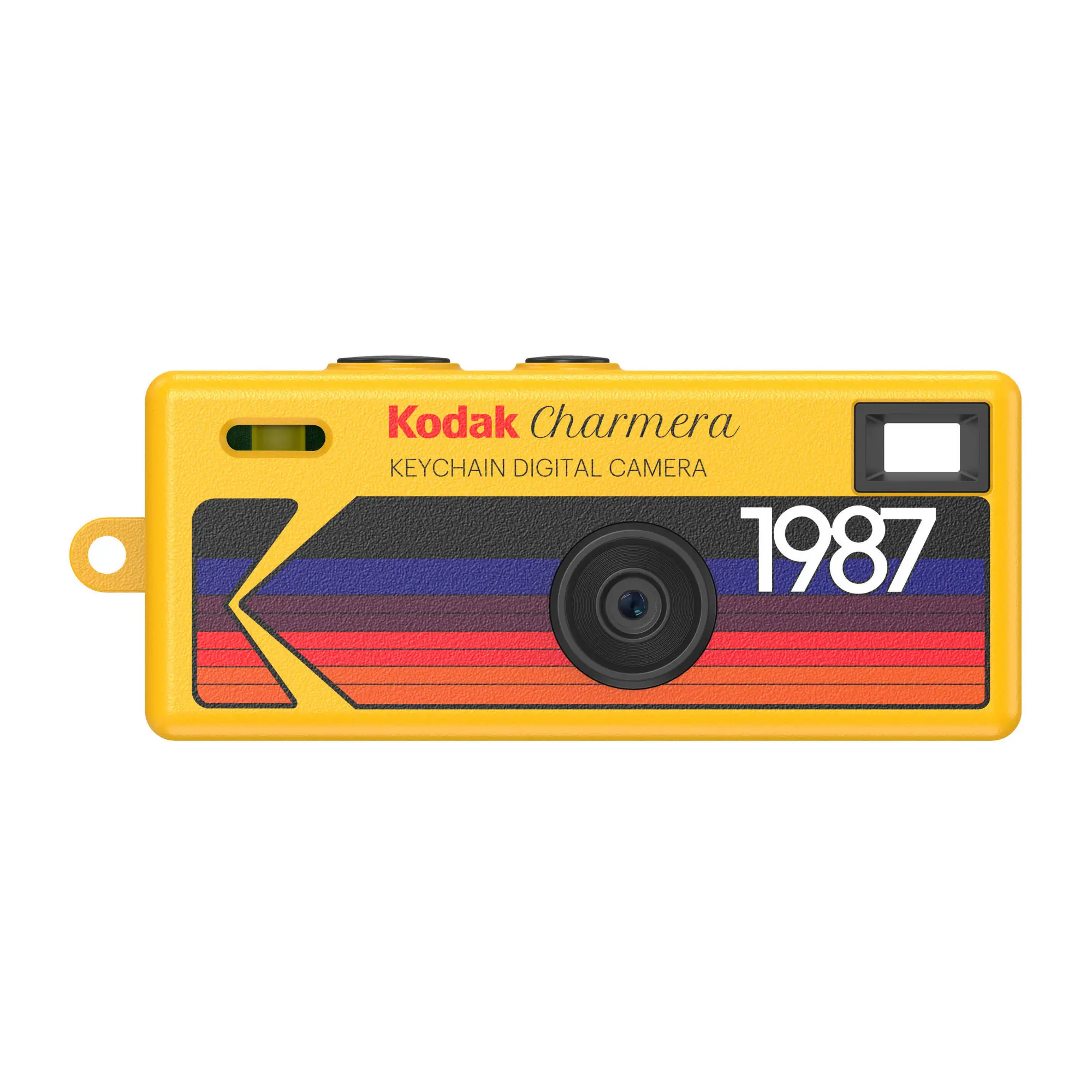 Kodak Charmera — a chestnut-sized digital keychain camera in retro Kodak livery