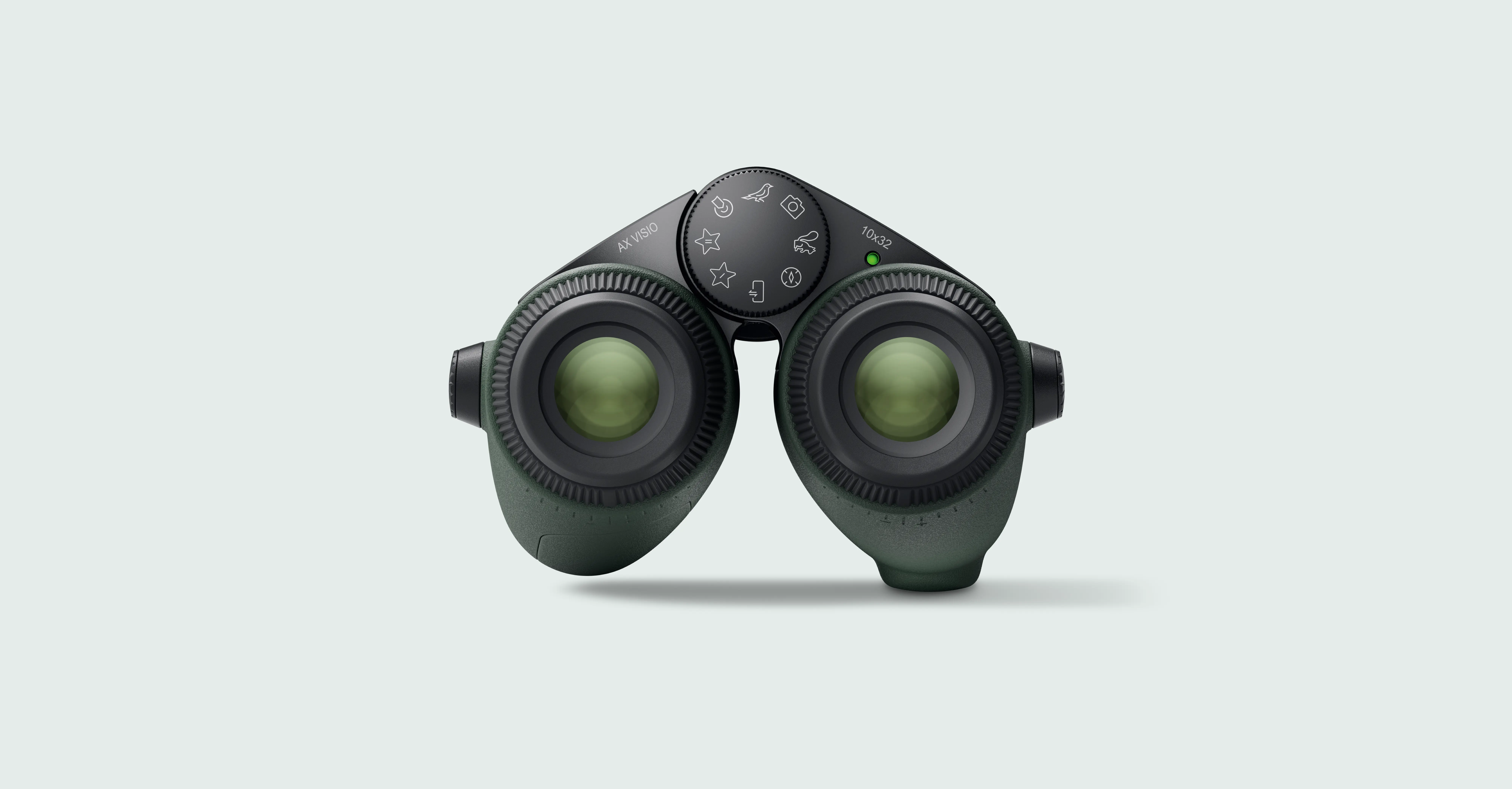 Swarovski AX Visio AI binoculars in green, designed by Marc Newson